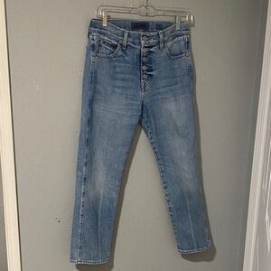 Lucky brand womens Light Wash Button-Fly Straight Jeans